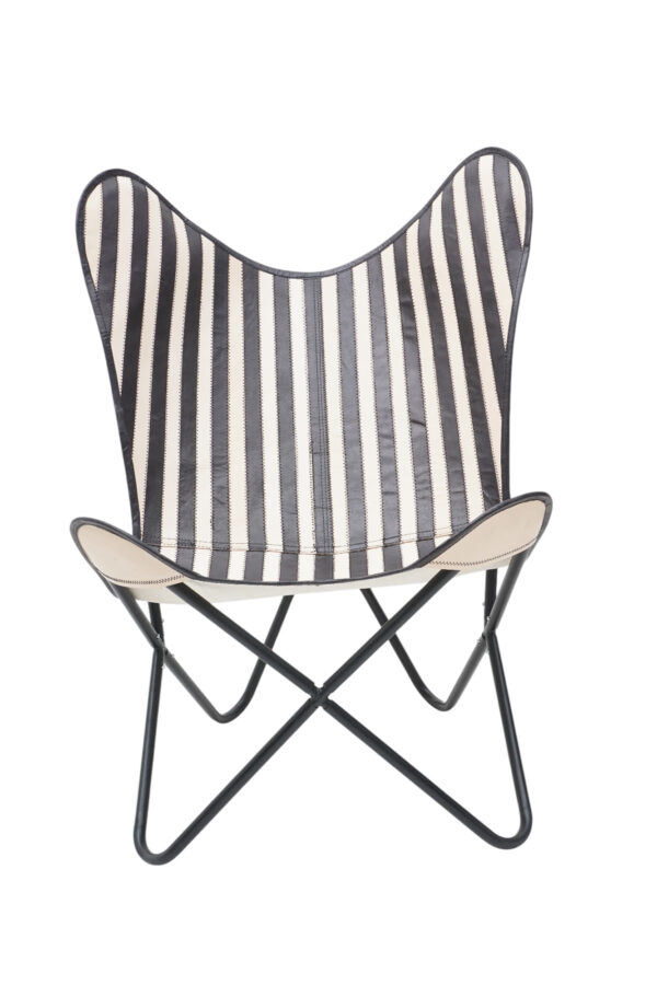 Monochrome Stripes Butterfly Chair
