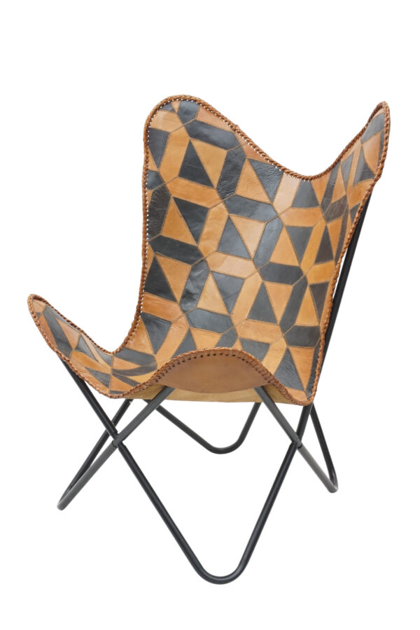 GeoLuxe Leather Butterfly Chair