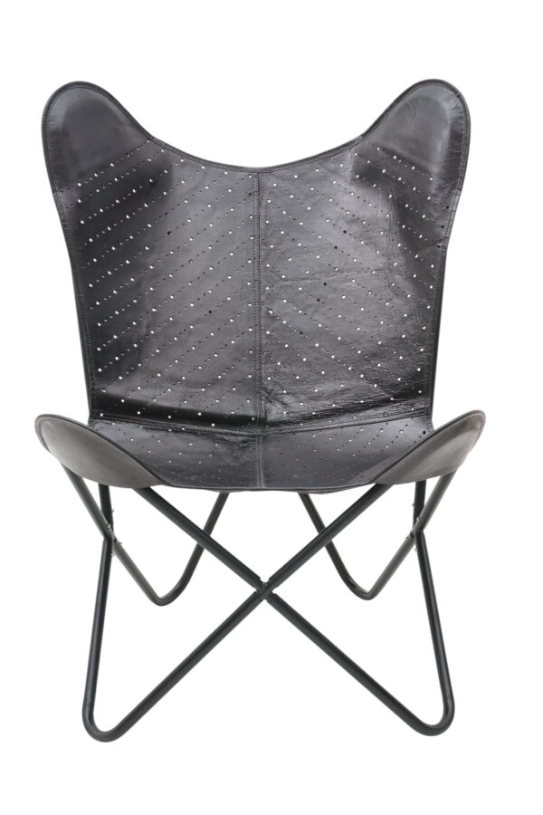Midnight Luxe Perforated Butterfly Chair - Image 2