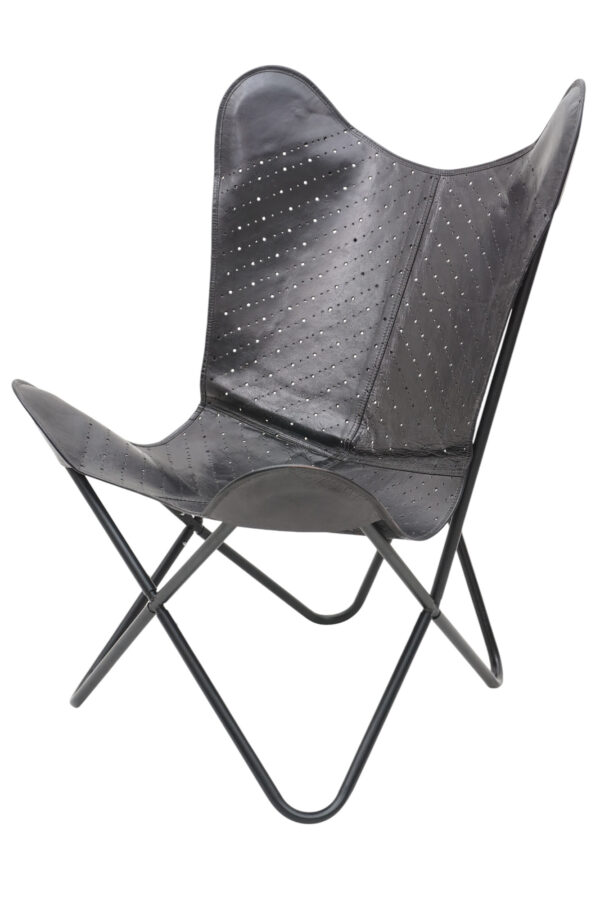 Midnight Luxe Perforated Butterfly Chair