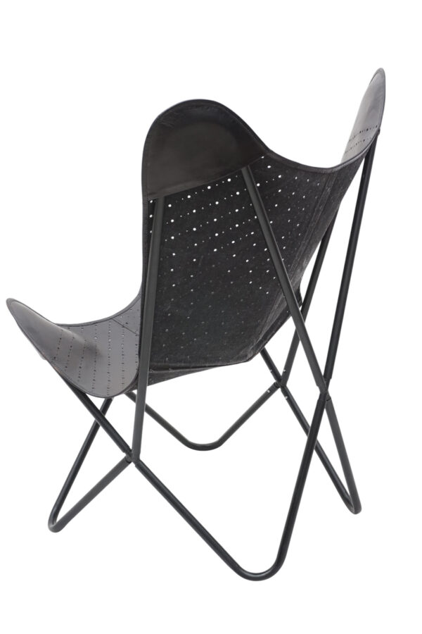 Midnight Luxe Perforated Butterfly Chair - Image 4