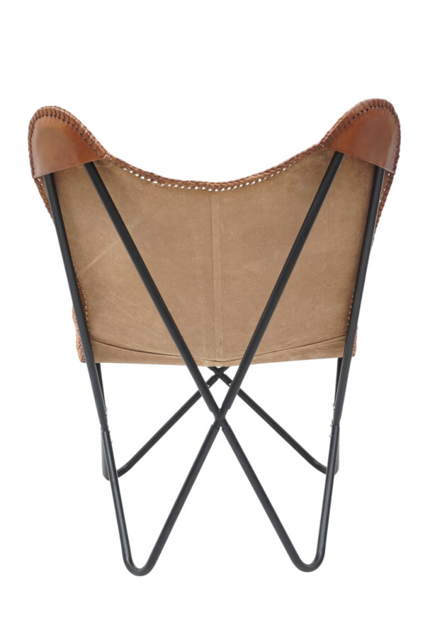 Saddle Luxe Leather Butterfly Chair - Image 4