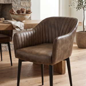 Shell Leather Dining Chair