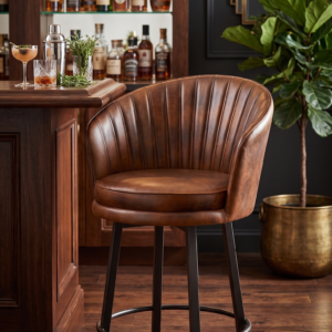 Tufted Leather Dining Chair
