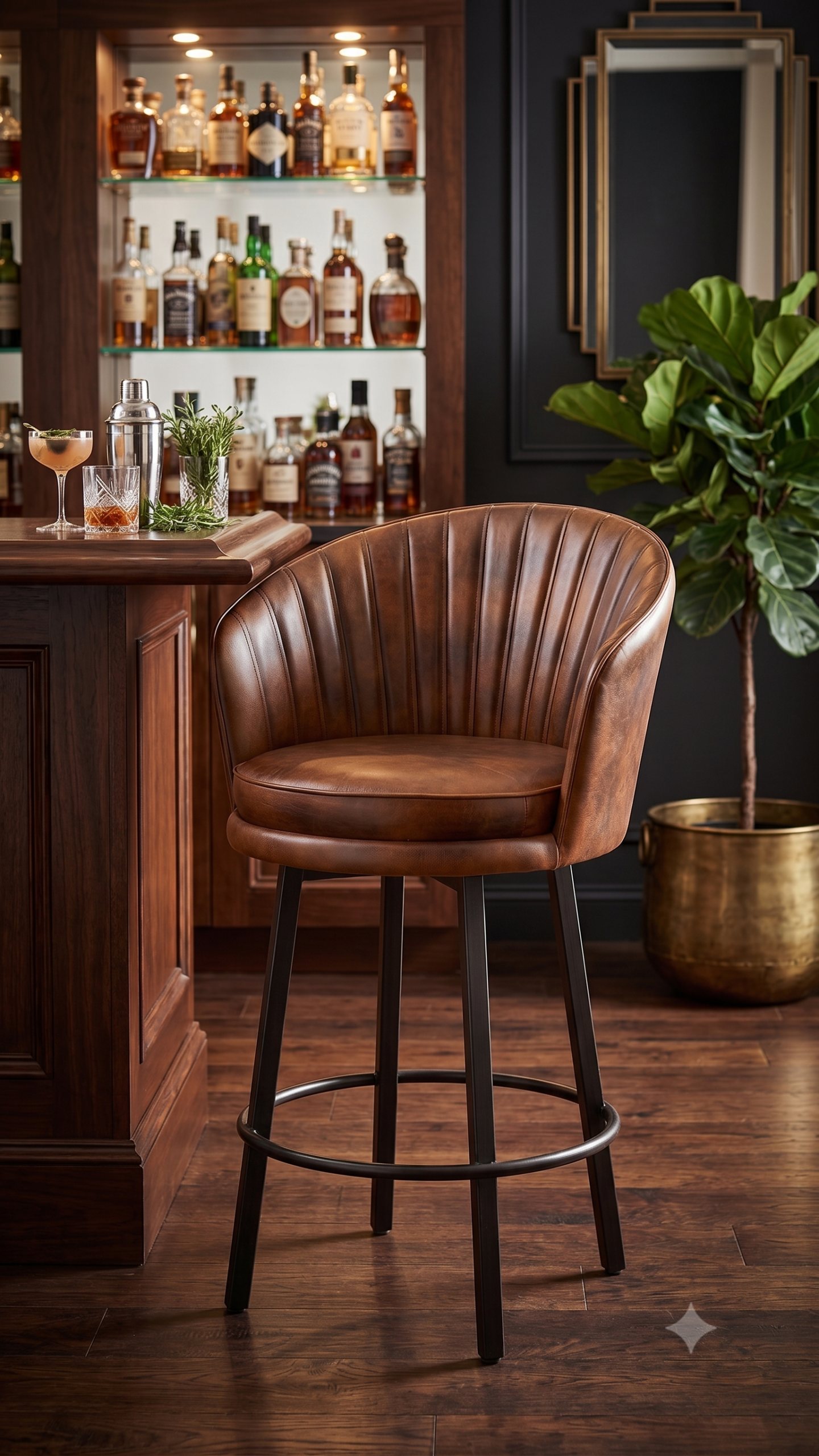 Tufted Leather Dining Chair