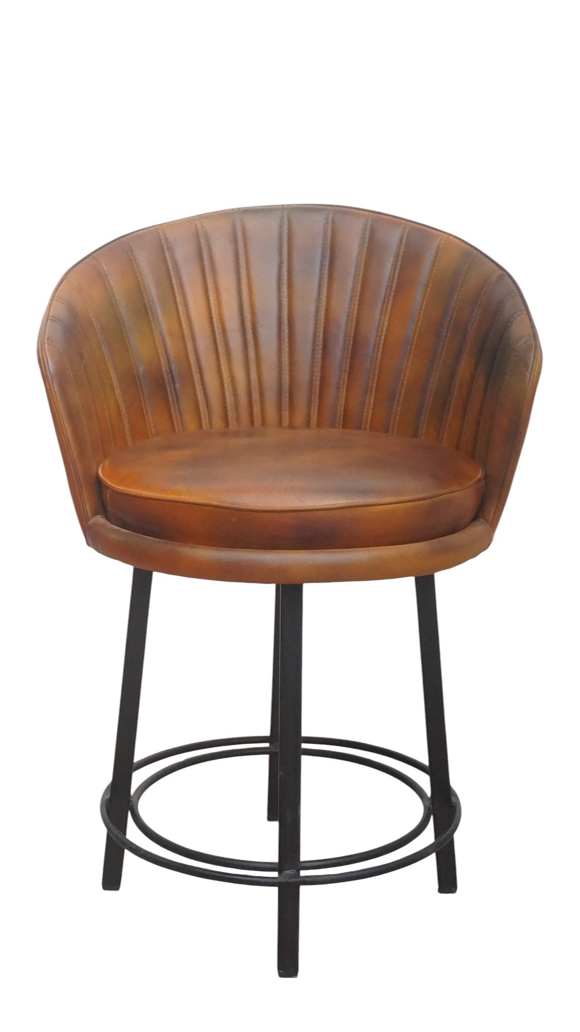 Tufted Leather Dining Chair - Image 2