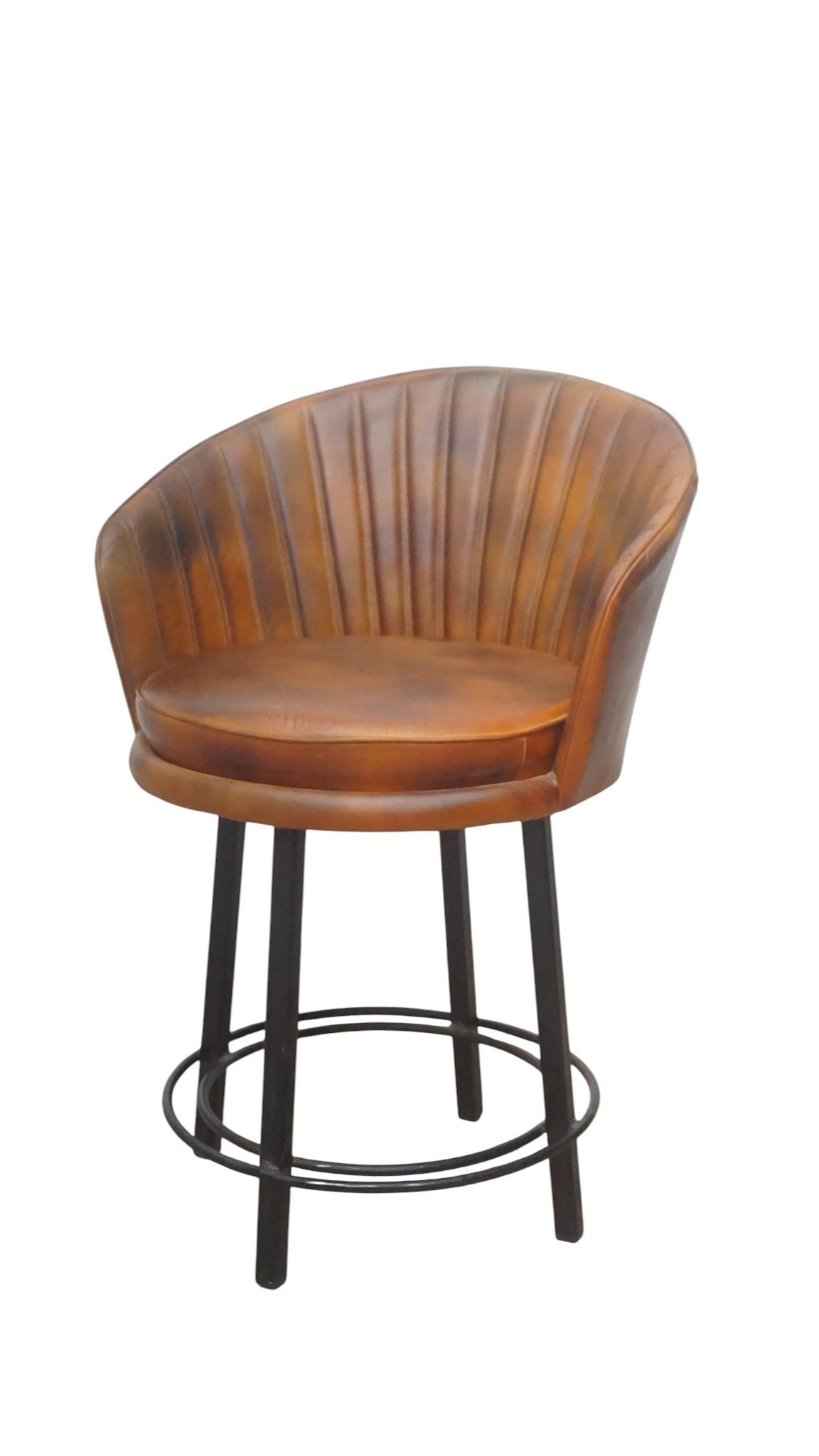 Tufted Leather Dining Chair - Image 5