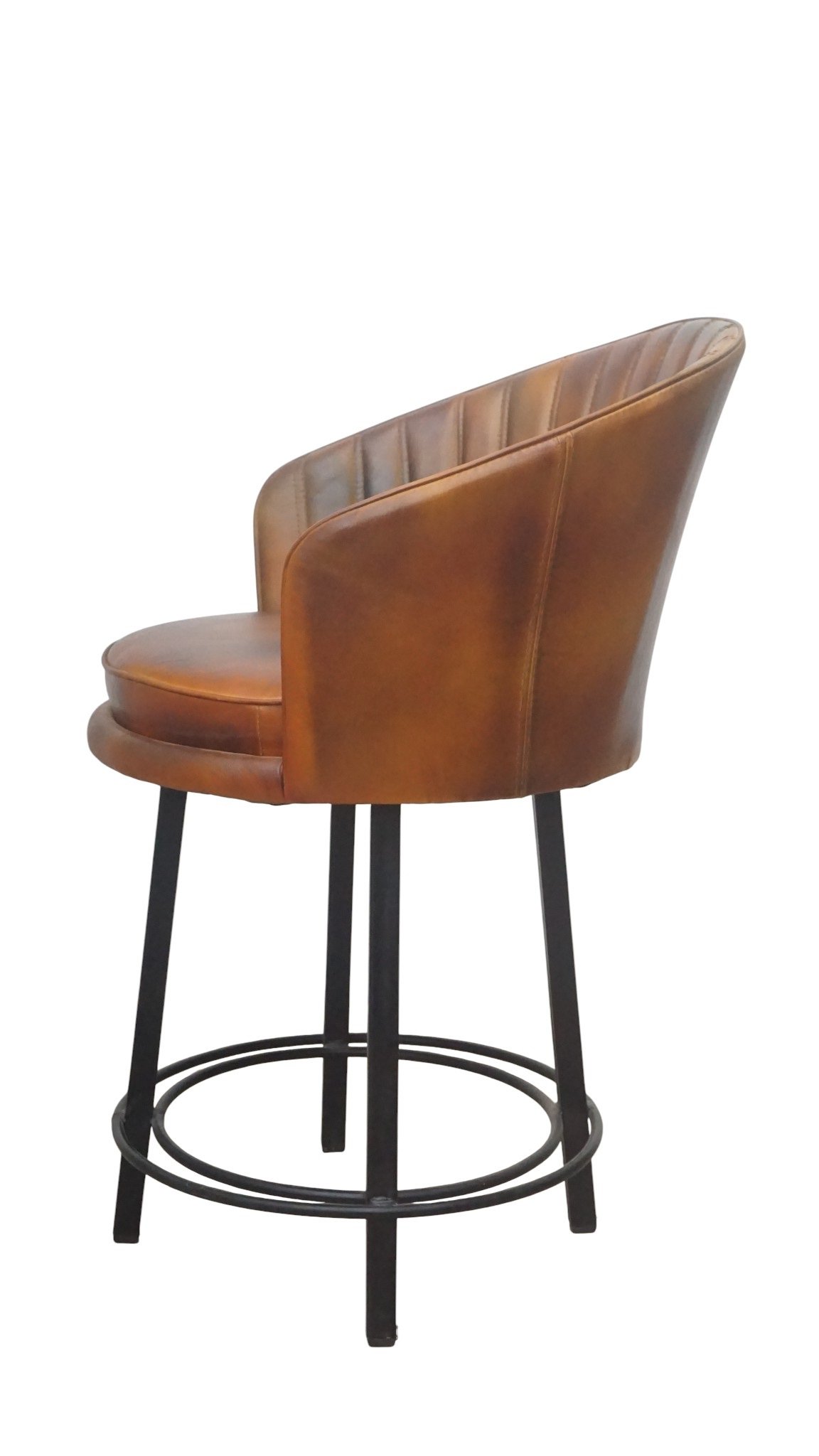 Tufted Leather Dining Chair - Image 4