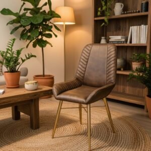 Executive Leather Arm Dining Chair
