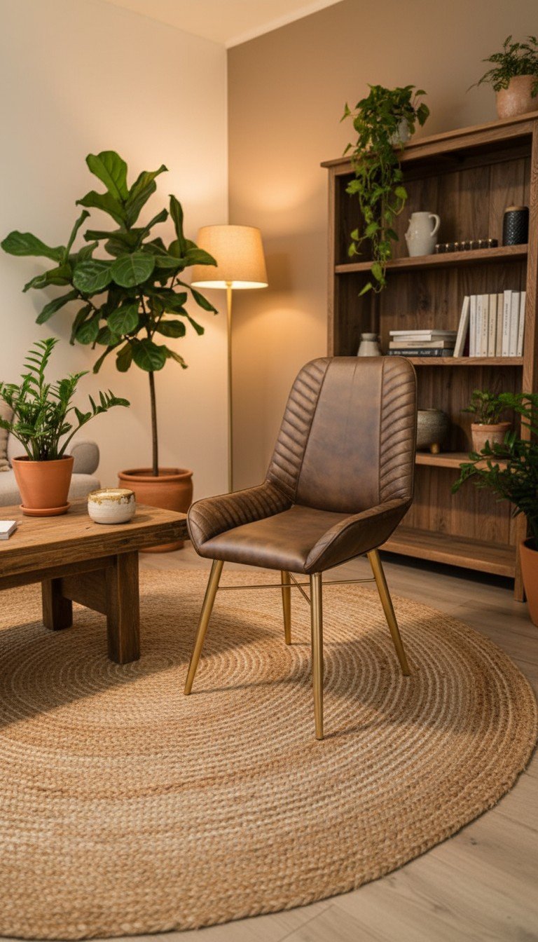 Executive Leather Arm Dining Chair