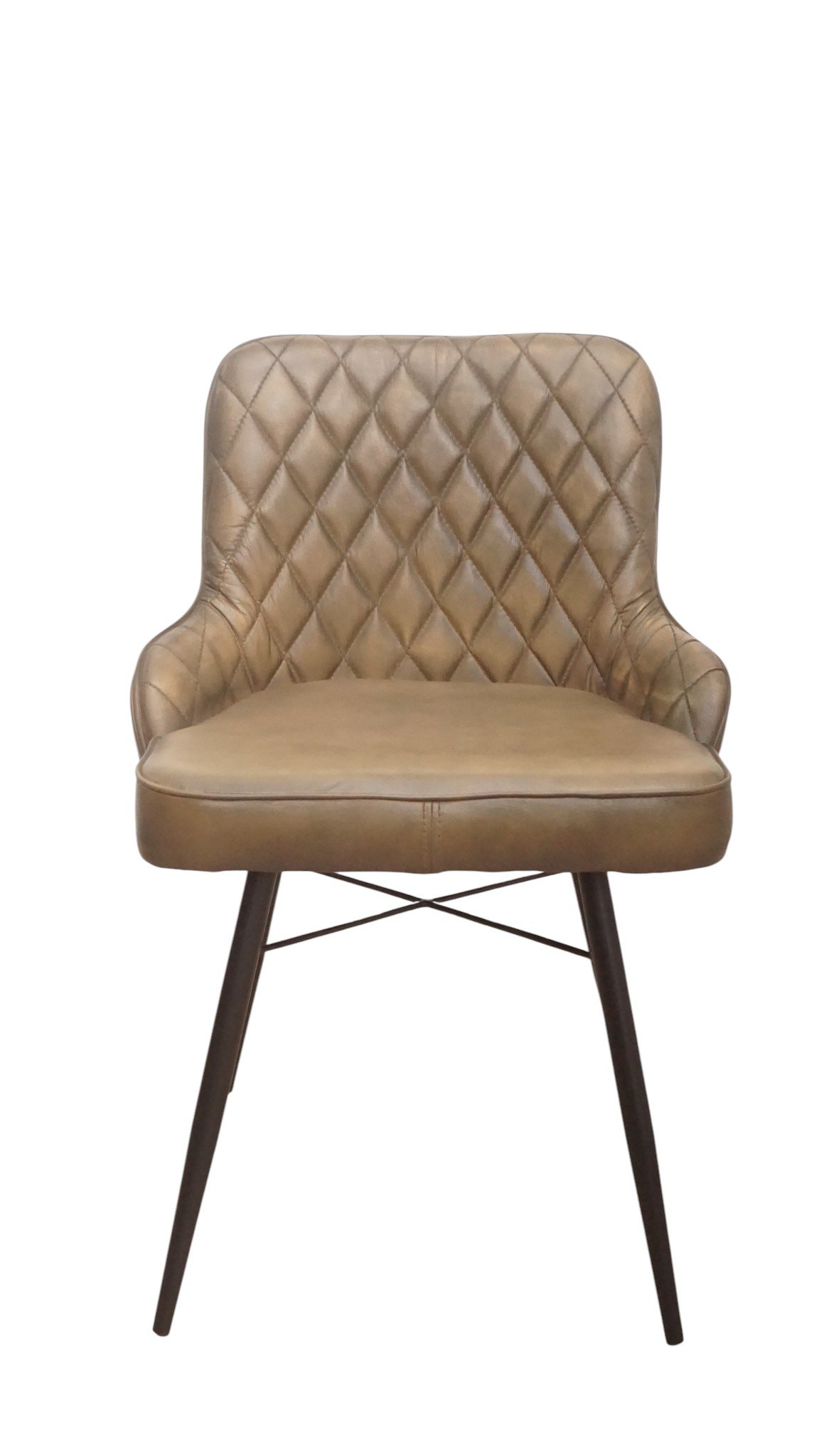 Diamond Quilted Leather Accent Chair - Image 6