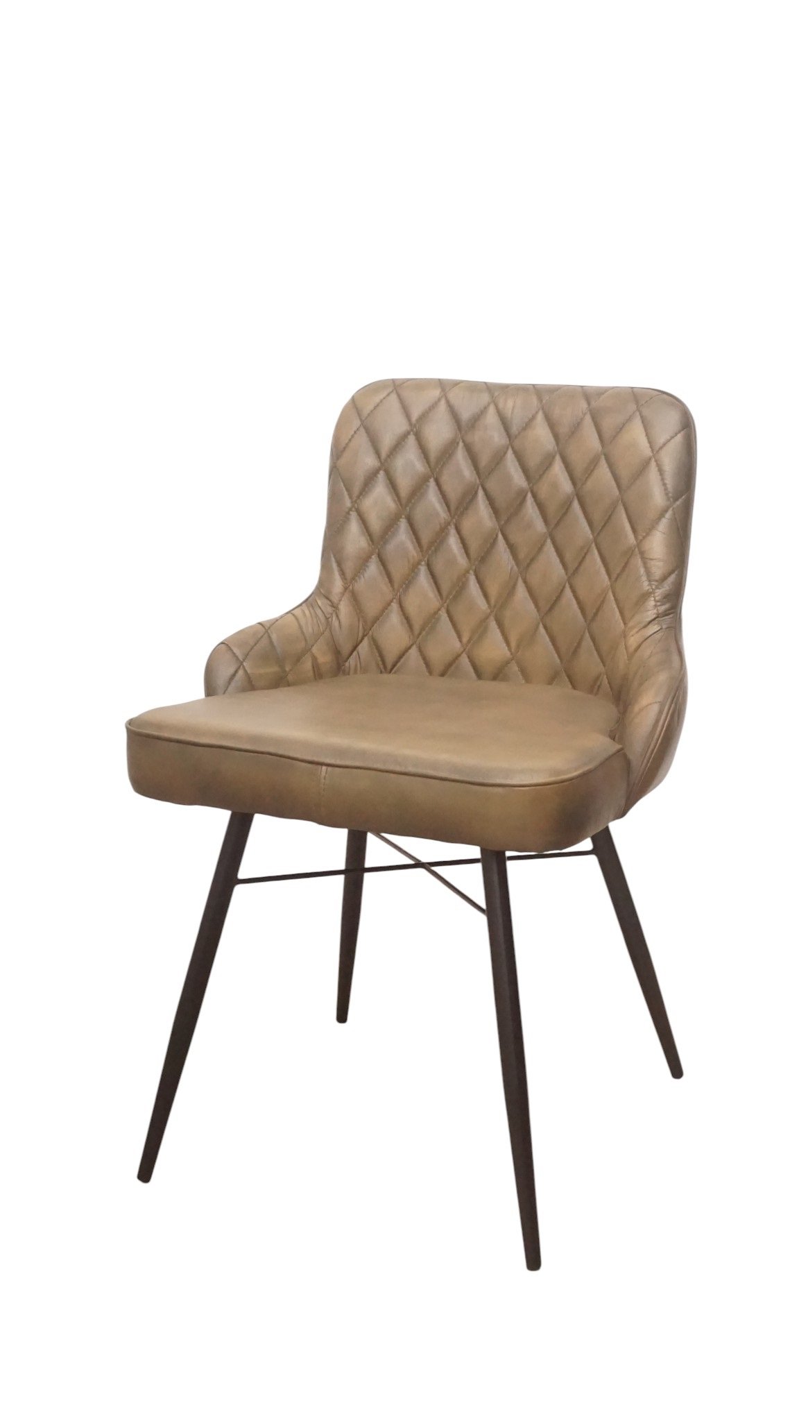 Diamond Quilted Leather Accent Chair - Image 5
