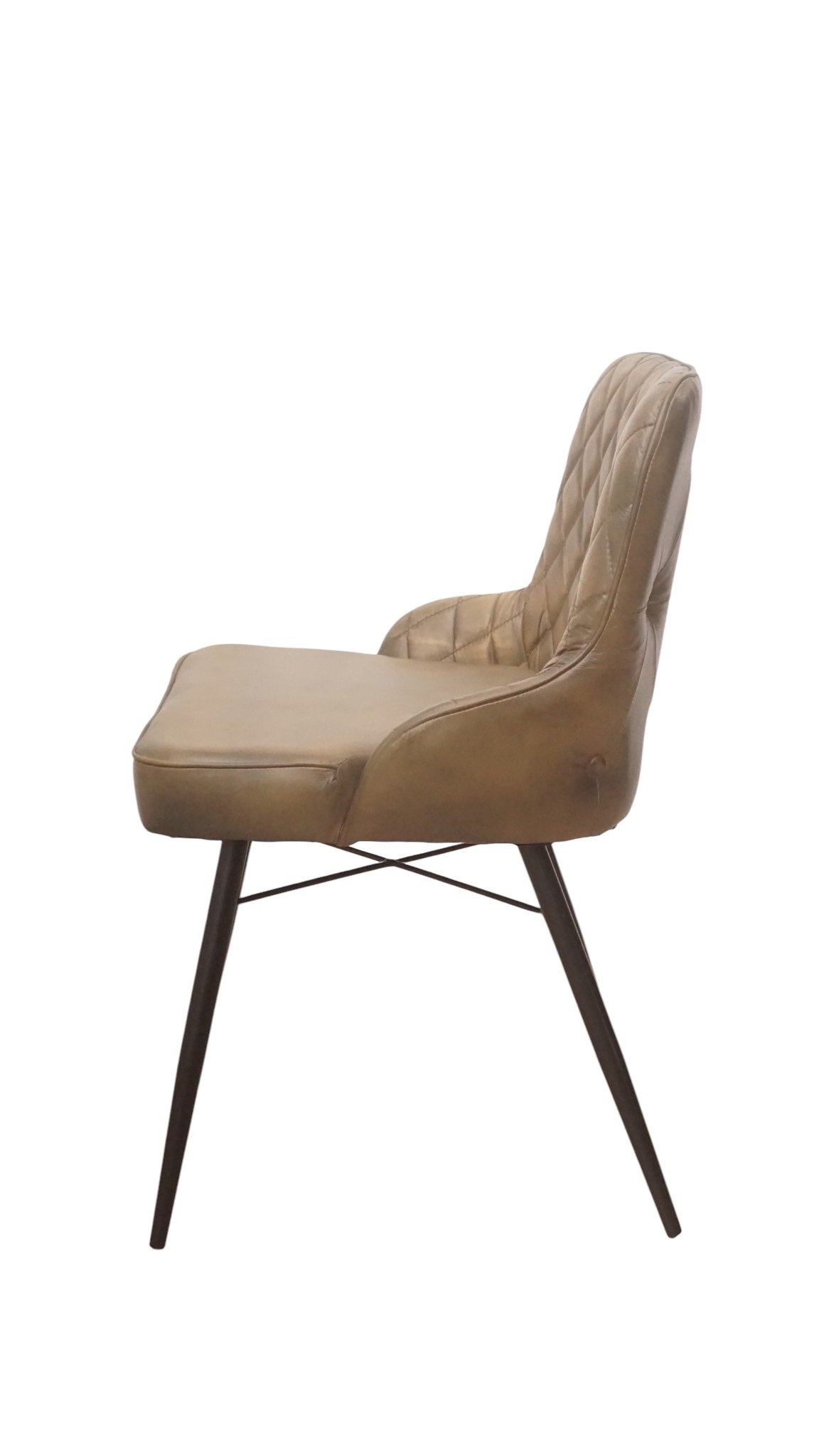 Diamond Quilted Leather Accent Chair - Image 4