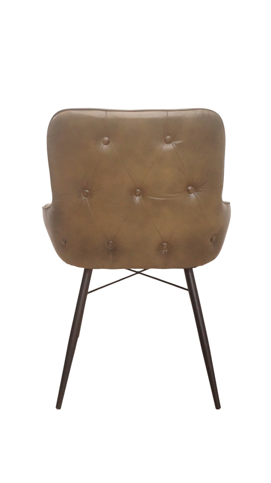 Diamond Quilted Leather Accent Chair - Image 2