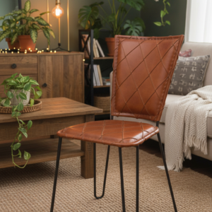 Artisan Woven Leather Dining Chair