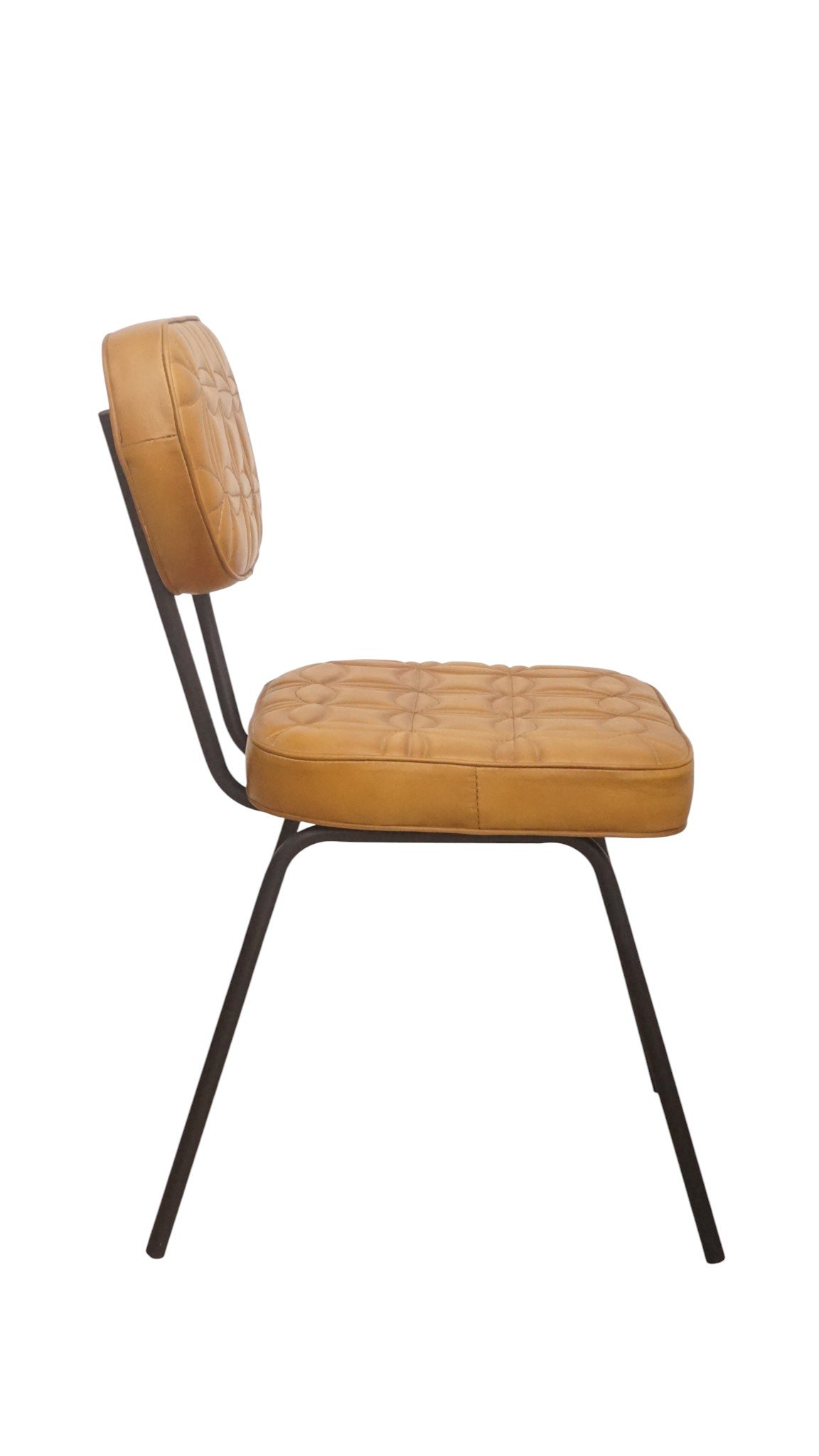 Floral Quilted Leather Dining Chair - Image 4