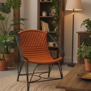 Diamond Quilted Leather Lounge Chair