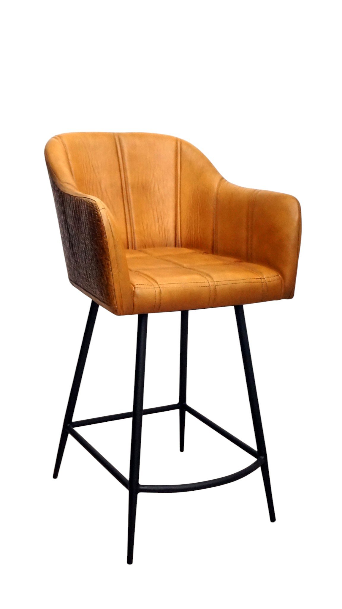 Mools Handicrafts Chesterfield Leather Bar Chair - Image 6