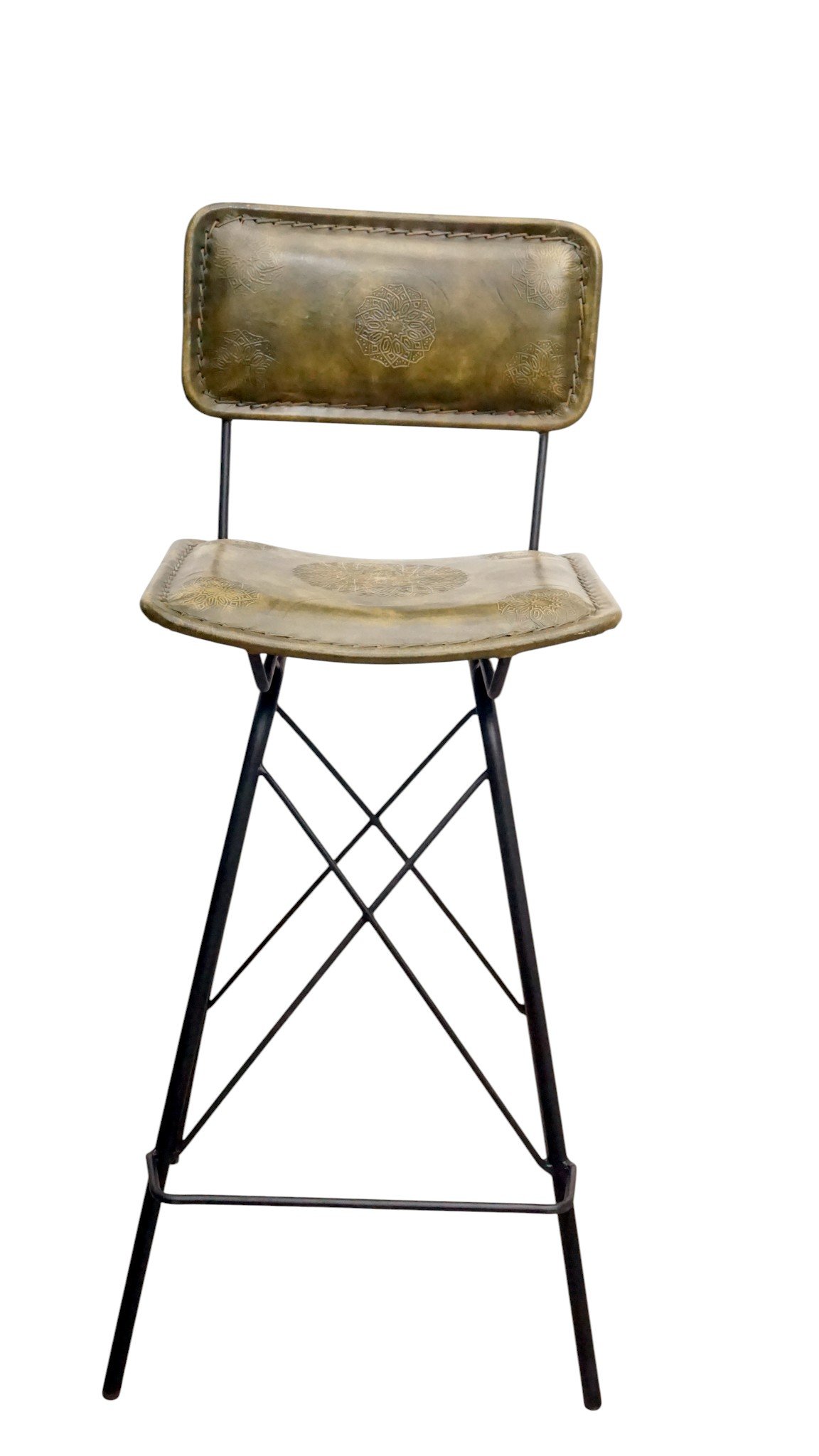 Orion Leather Bar Stool - Image 2