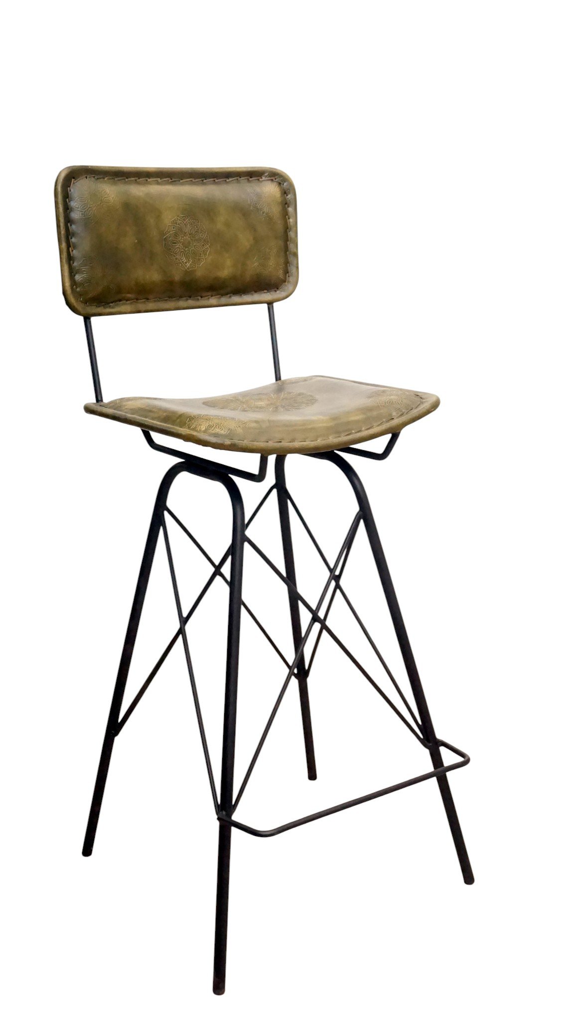 Orion Leather Bar Stool - Image 6