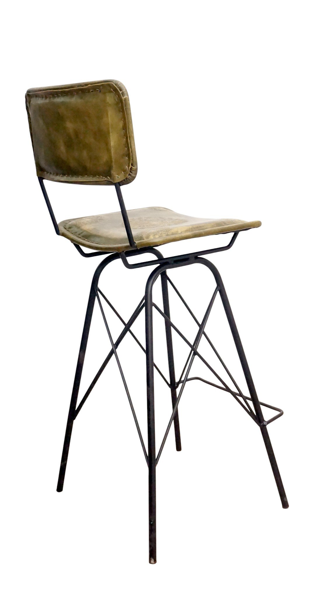 Orion Leather Bar Stool - Image 4