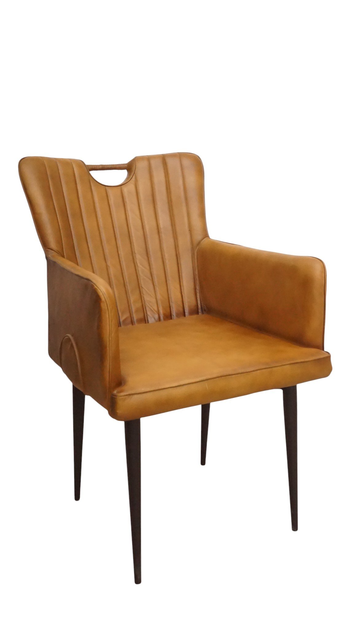 Windsor Leather Dining Armchair - Image 6