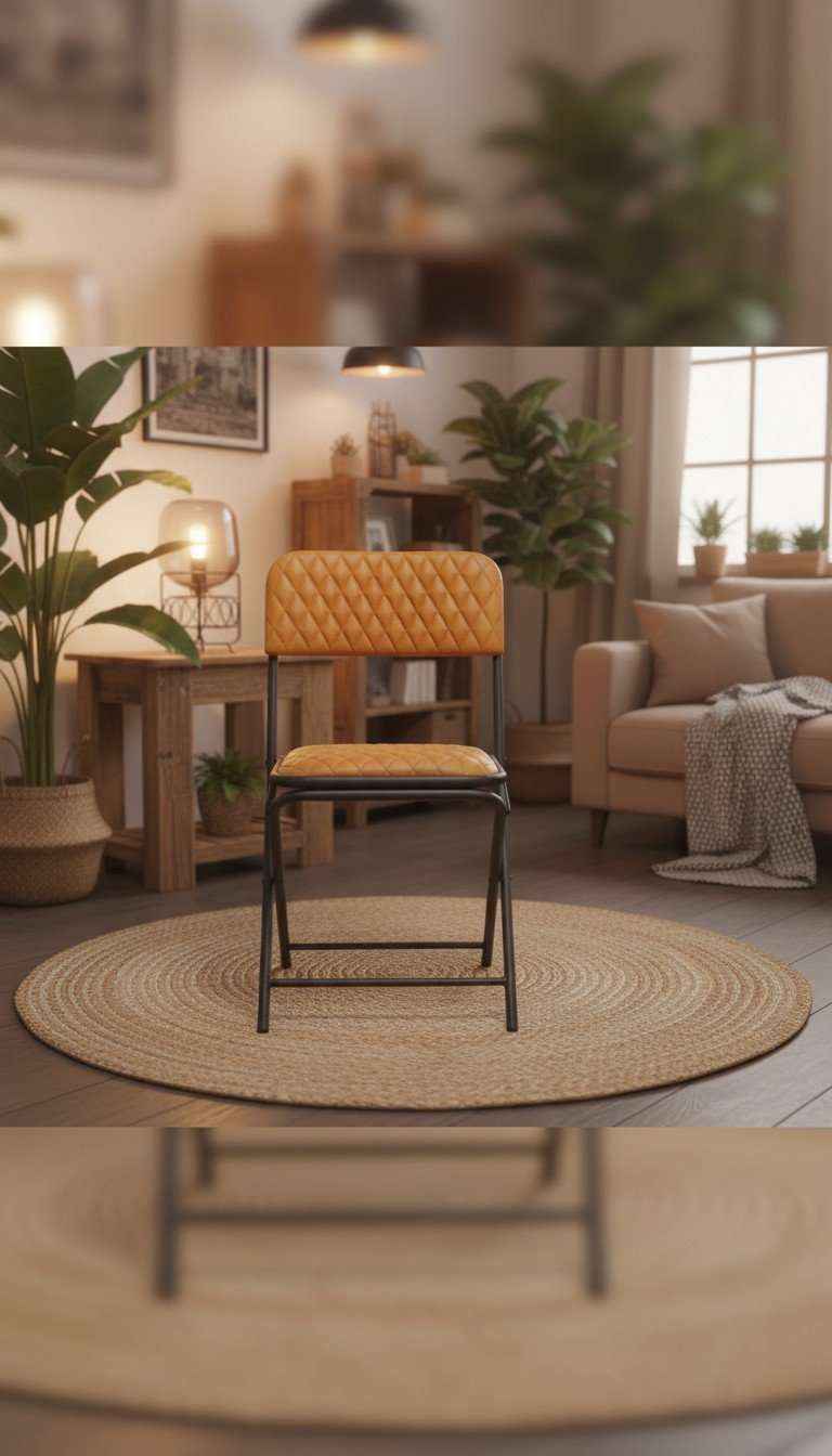 Urban Fold Leather Dining Chair