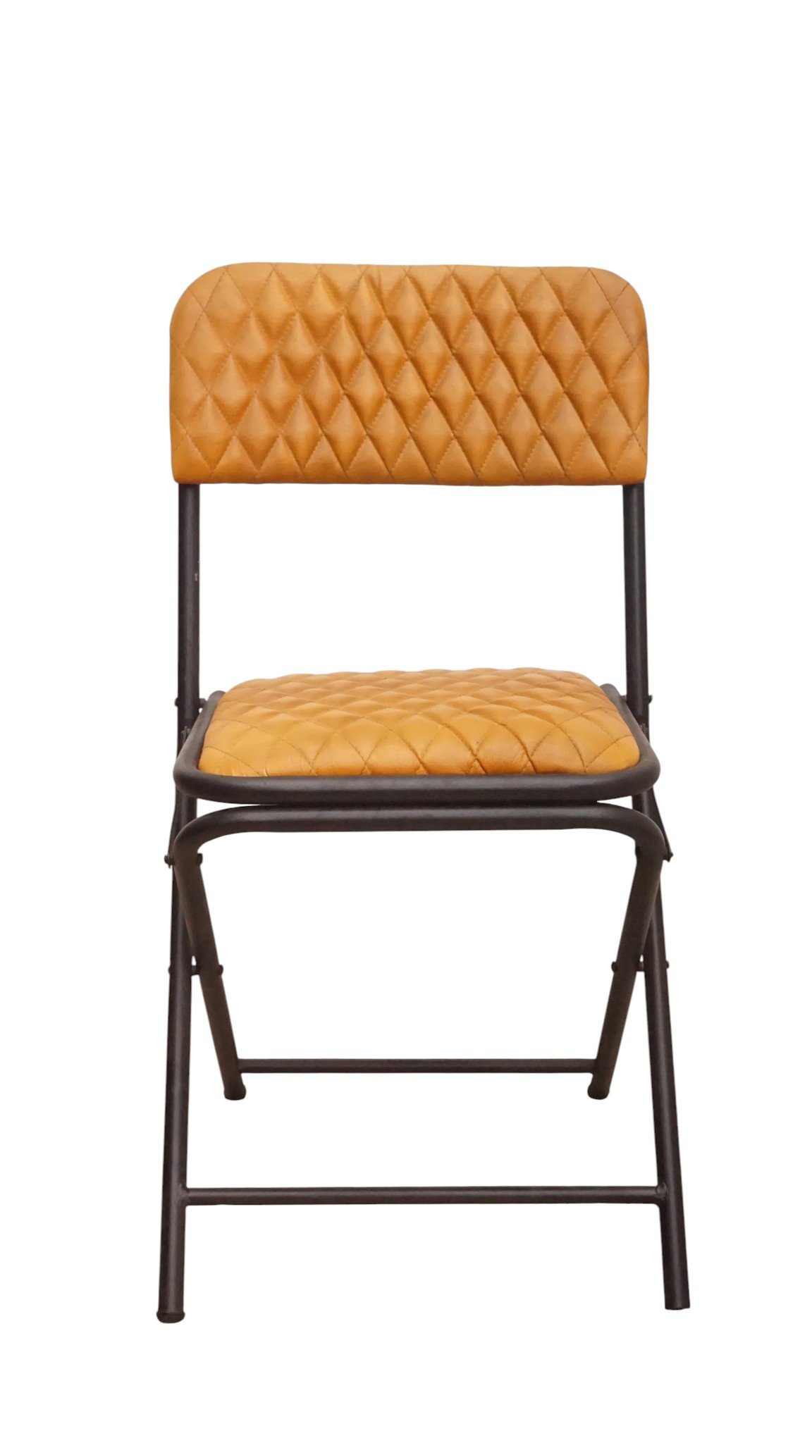 Urban Fold Leather Dining Chair - Image 2