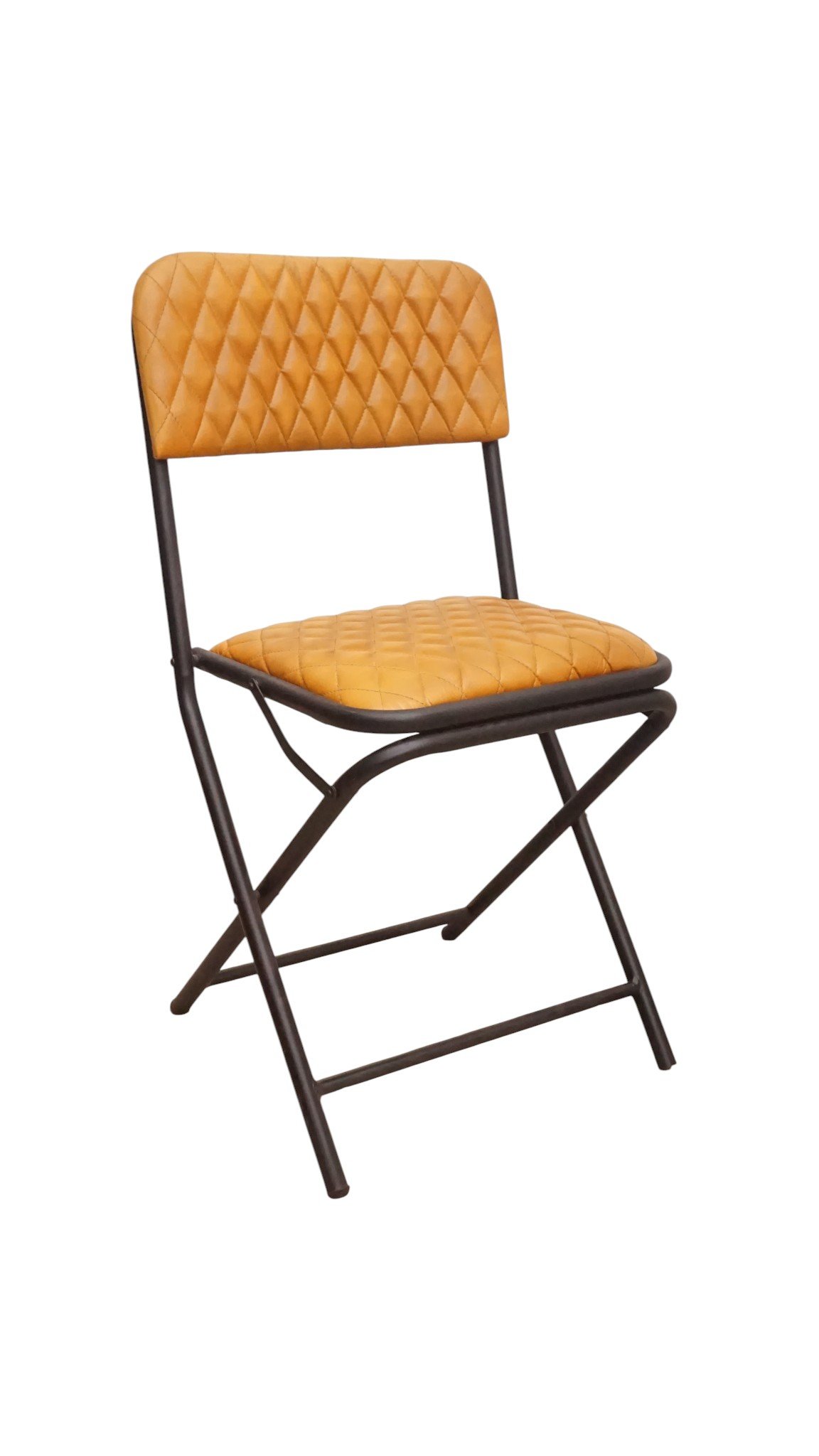 Urban Fold Leather Dining Chair - Image 7