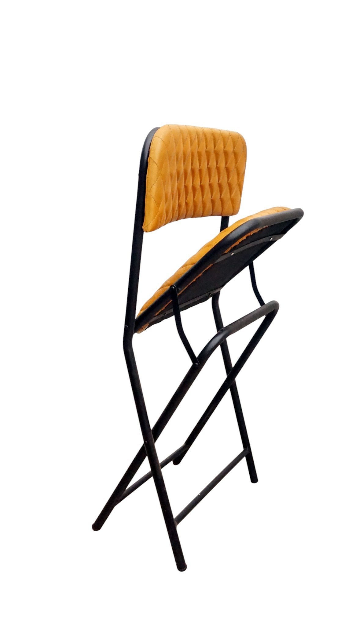 Urban Fold Leather Dining Chair - Image 3