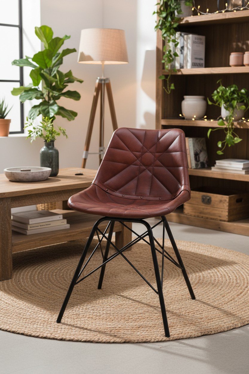 Orion Star Quilted Leather Dining Chair