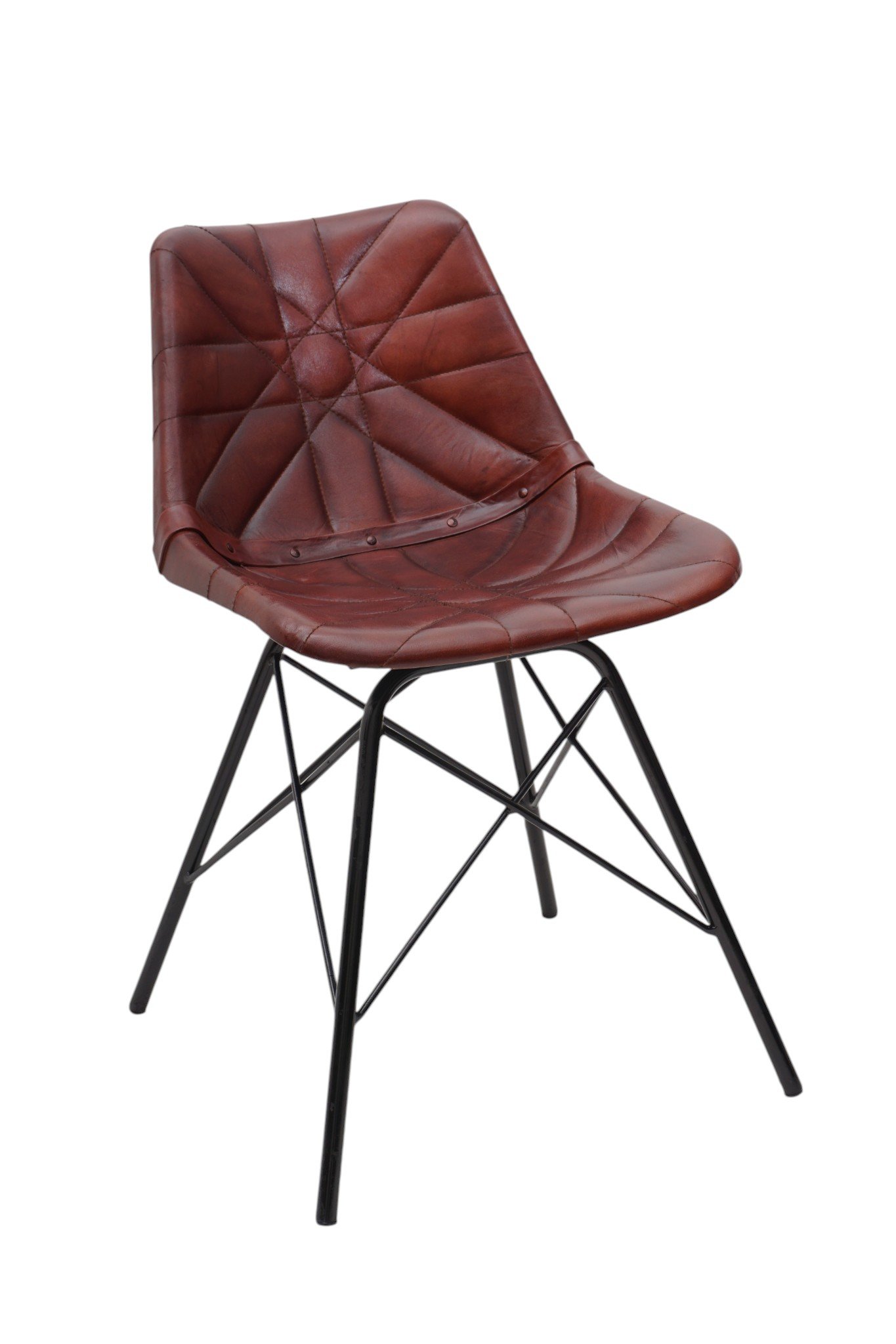 Orion Star Quilted Leather Dining Chair - Image 6