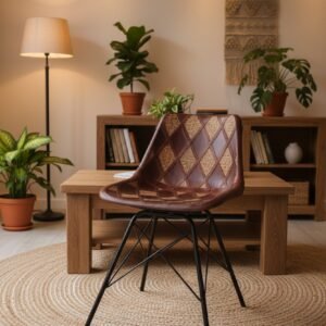Heritage Woven Leather Dining Chair
