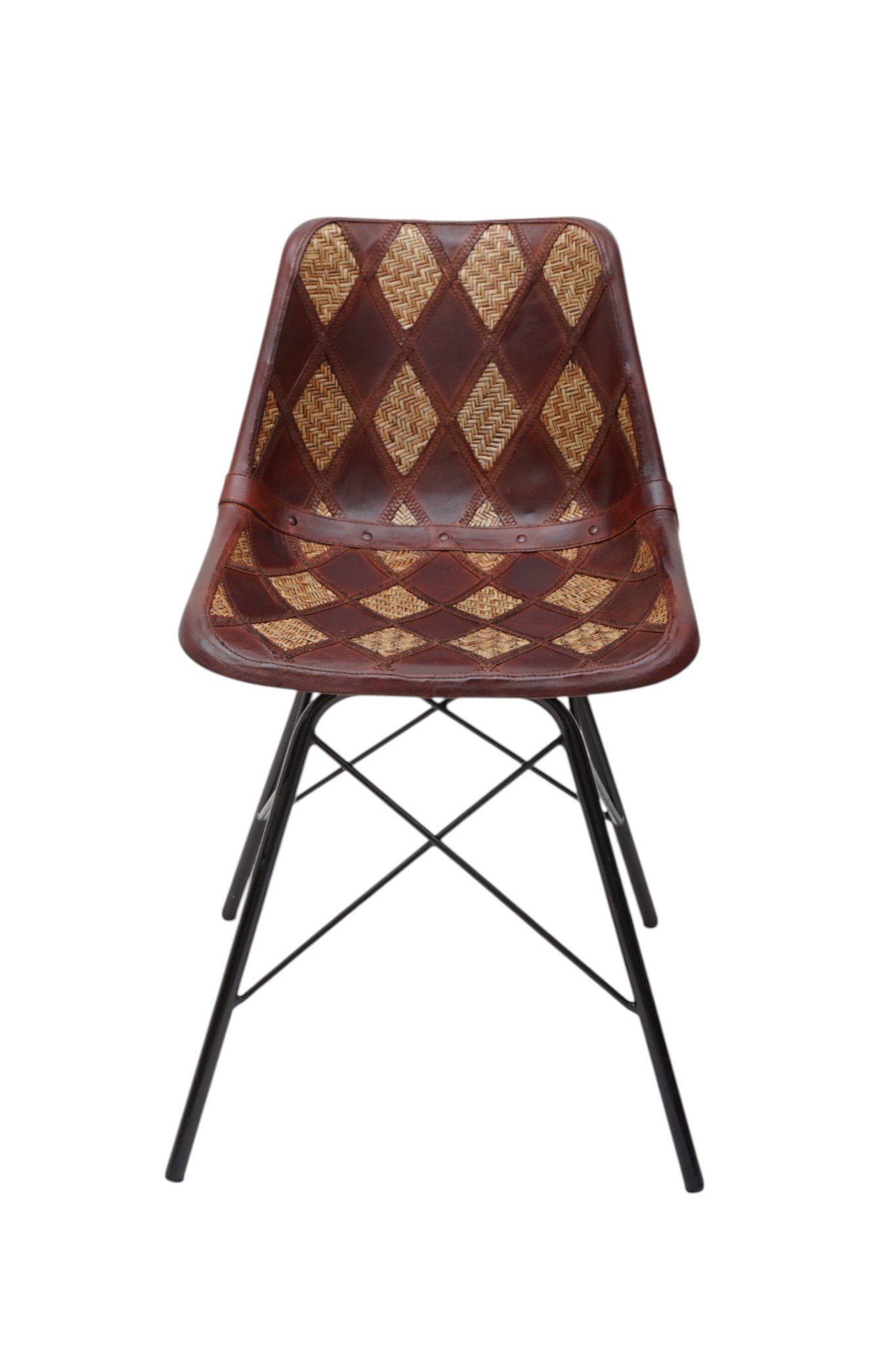 Heritage Woven Leather Dining Chair - Image 2