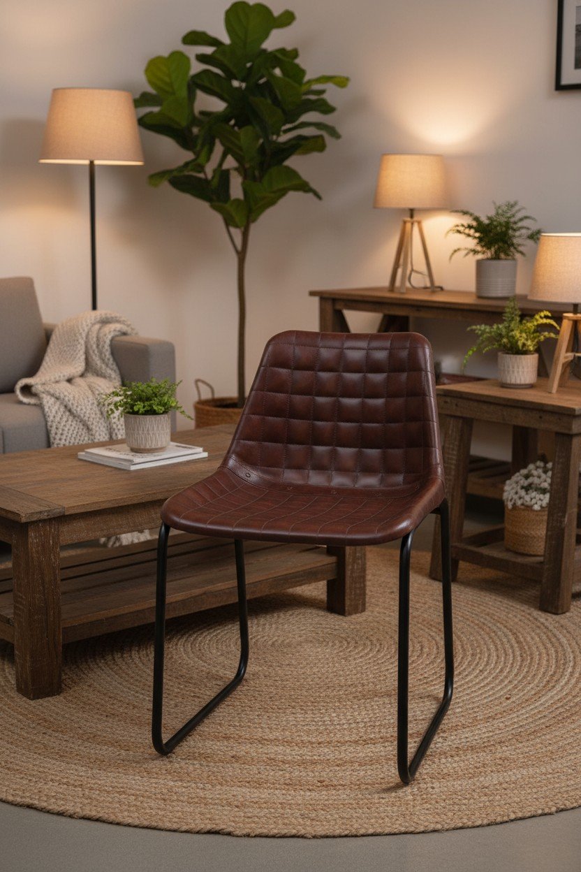 Chester Leather Cantilever Dining Chair