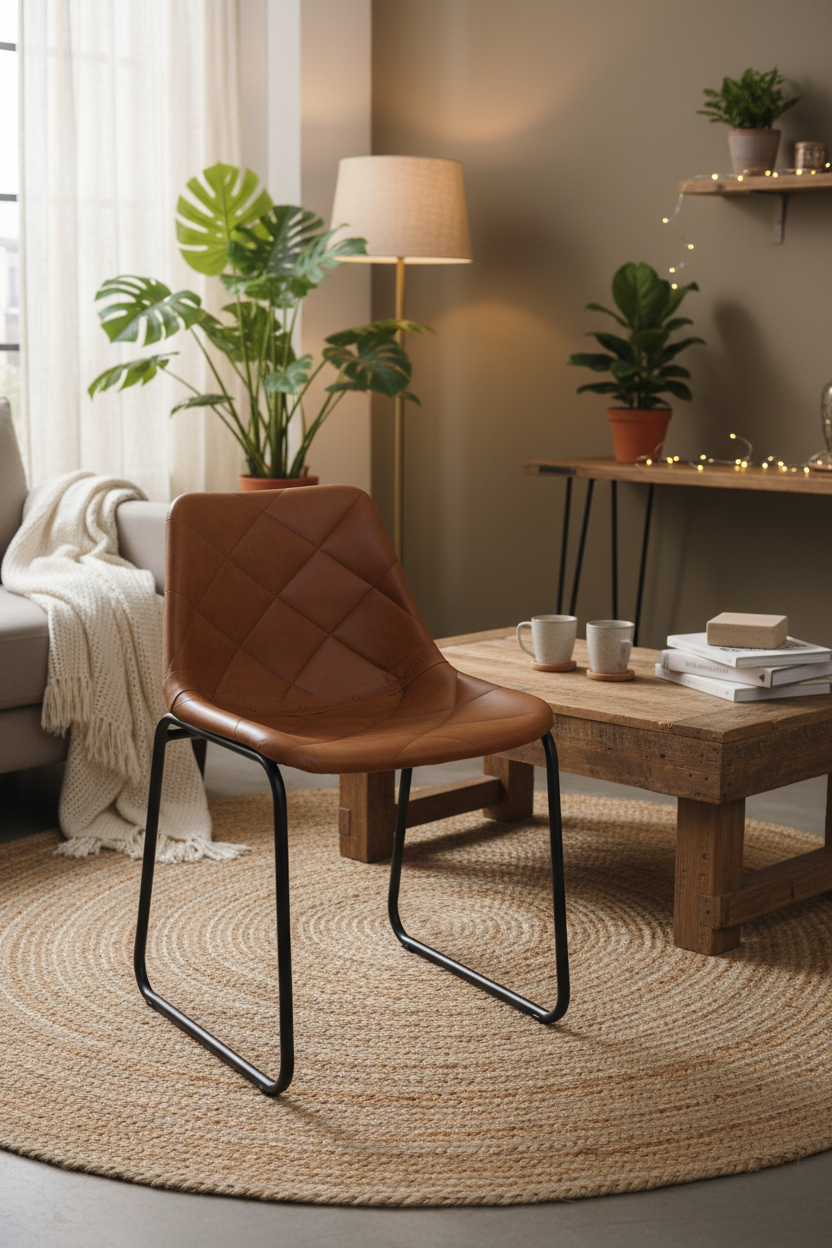 Nova Leather Cantilever Dining Chair
