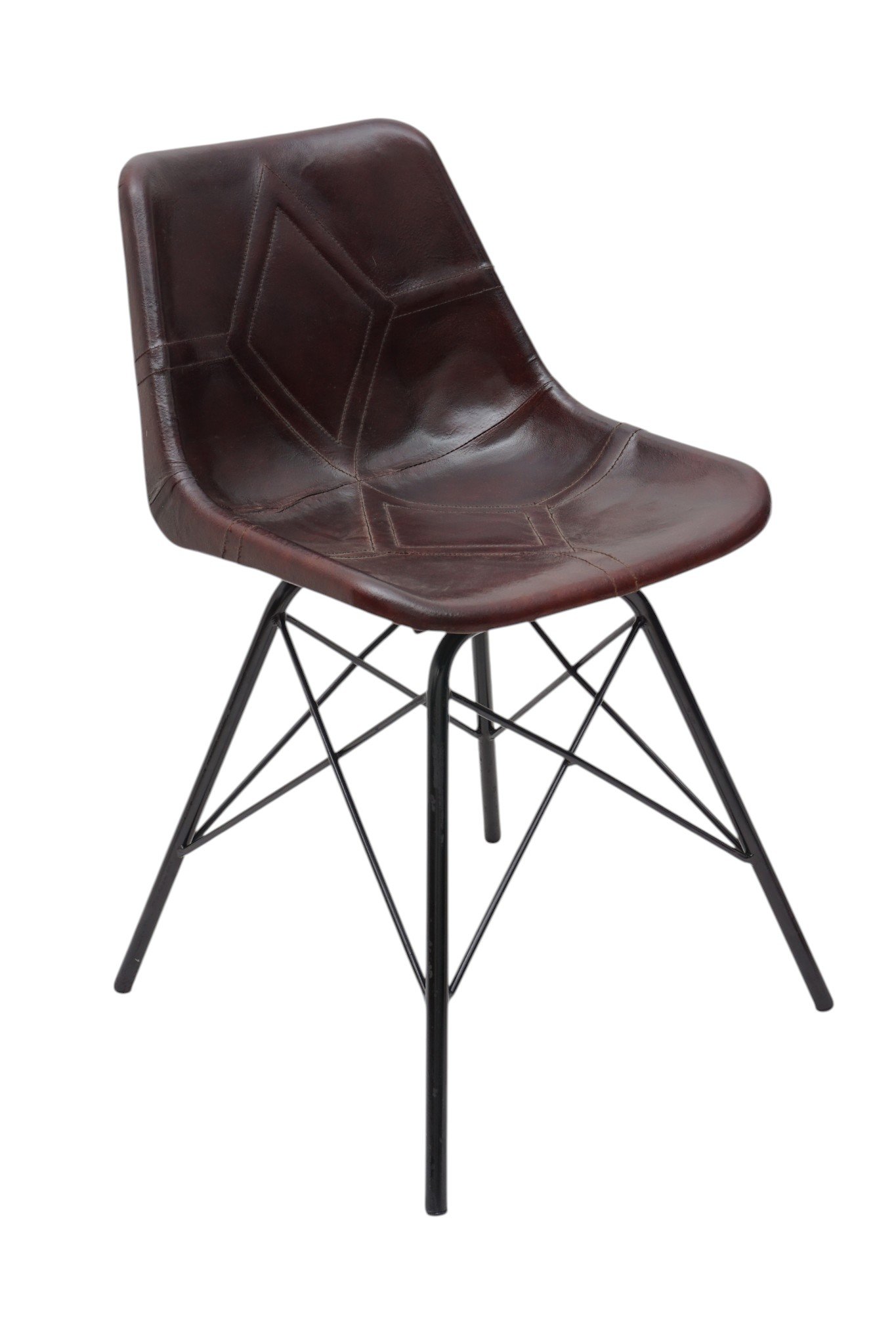 Urban Shell Leather Dining Chair - Image 5
