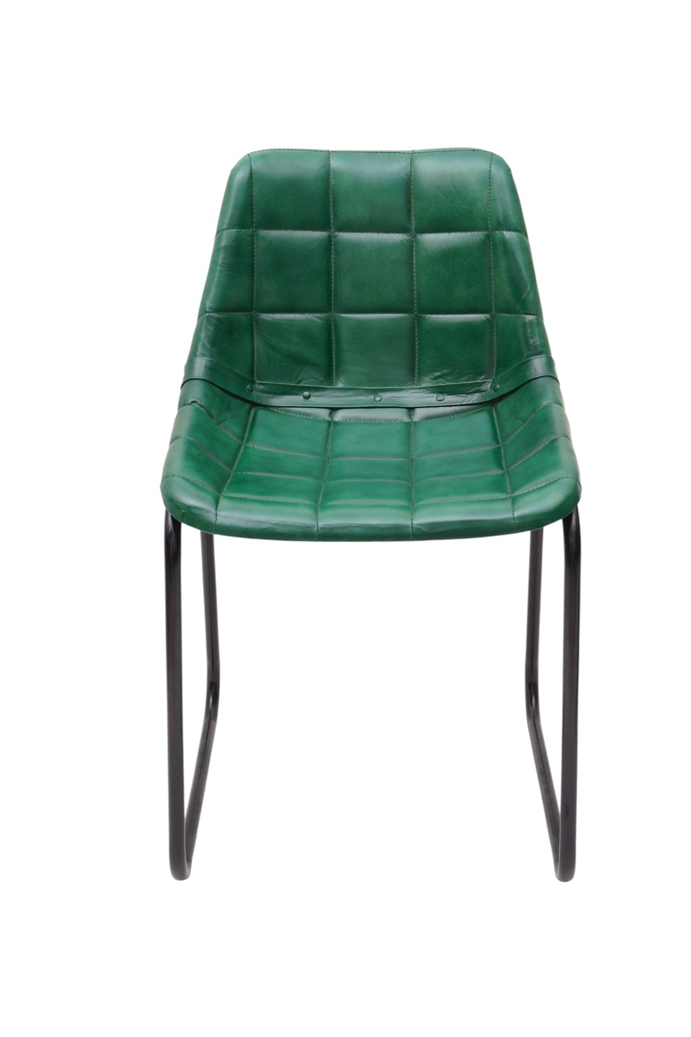 Emerald Leather Cantilever Dining Chair - Image 2