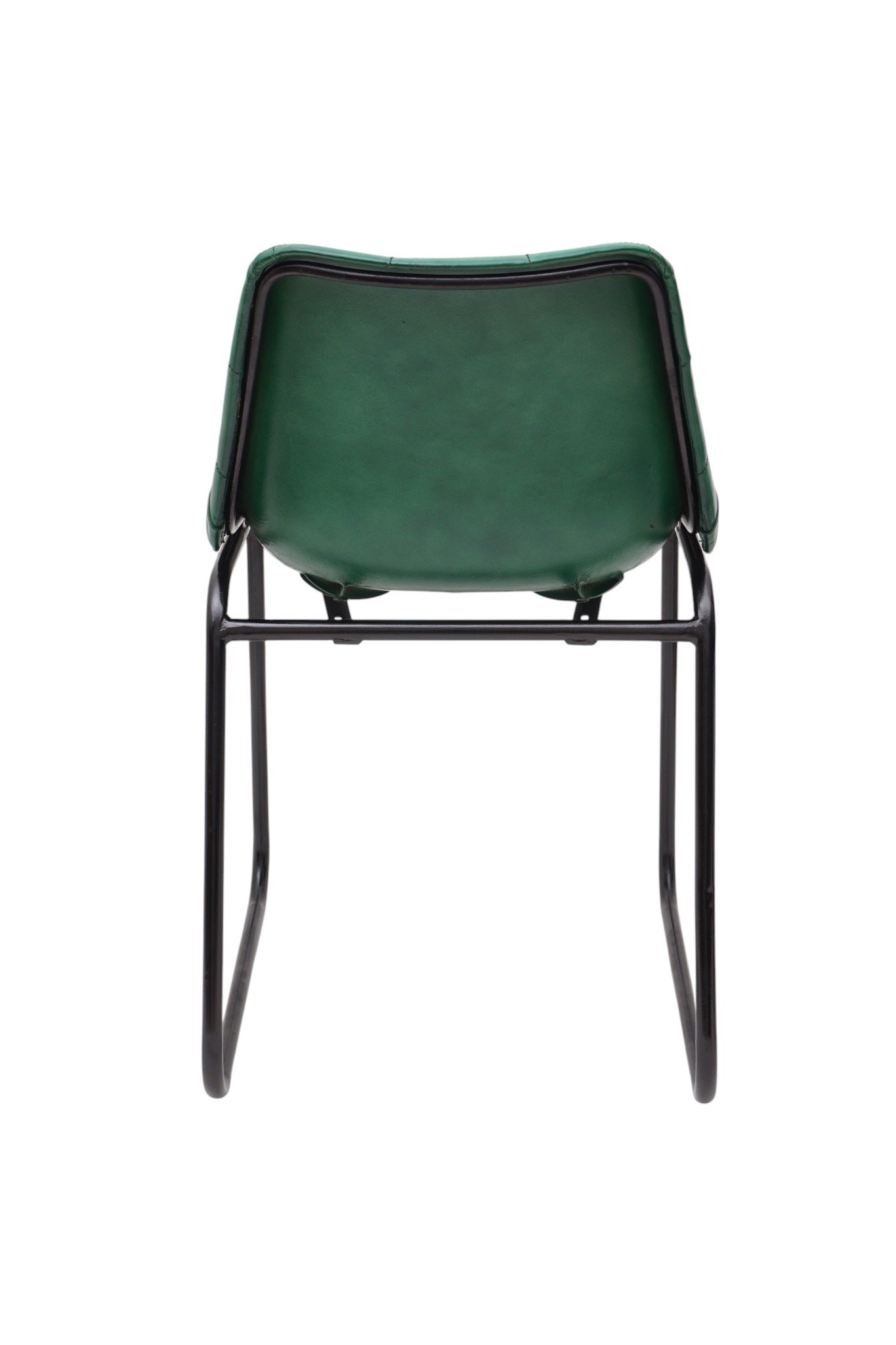 Emerald Leather Cantilever Dining Chair - Image 3