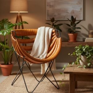 Luna Leather Butterfly Lounge Chair