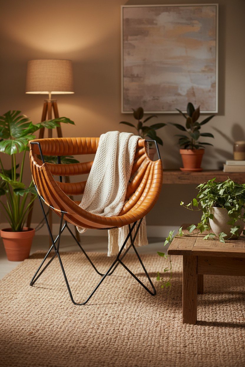 Luna Leather Butterfly Lounge Chair