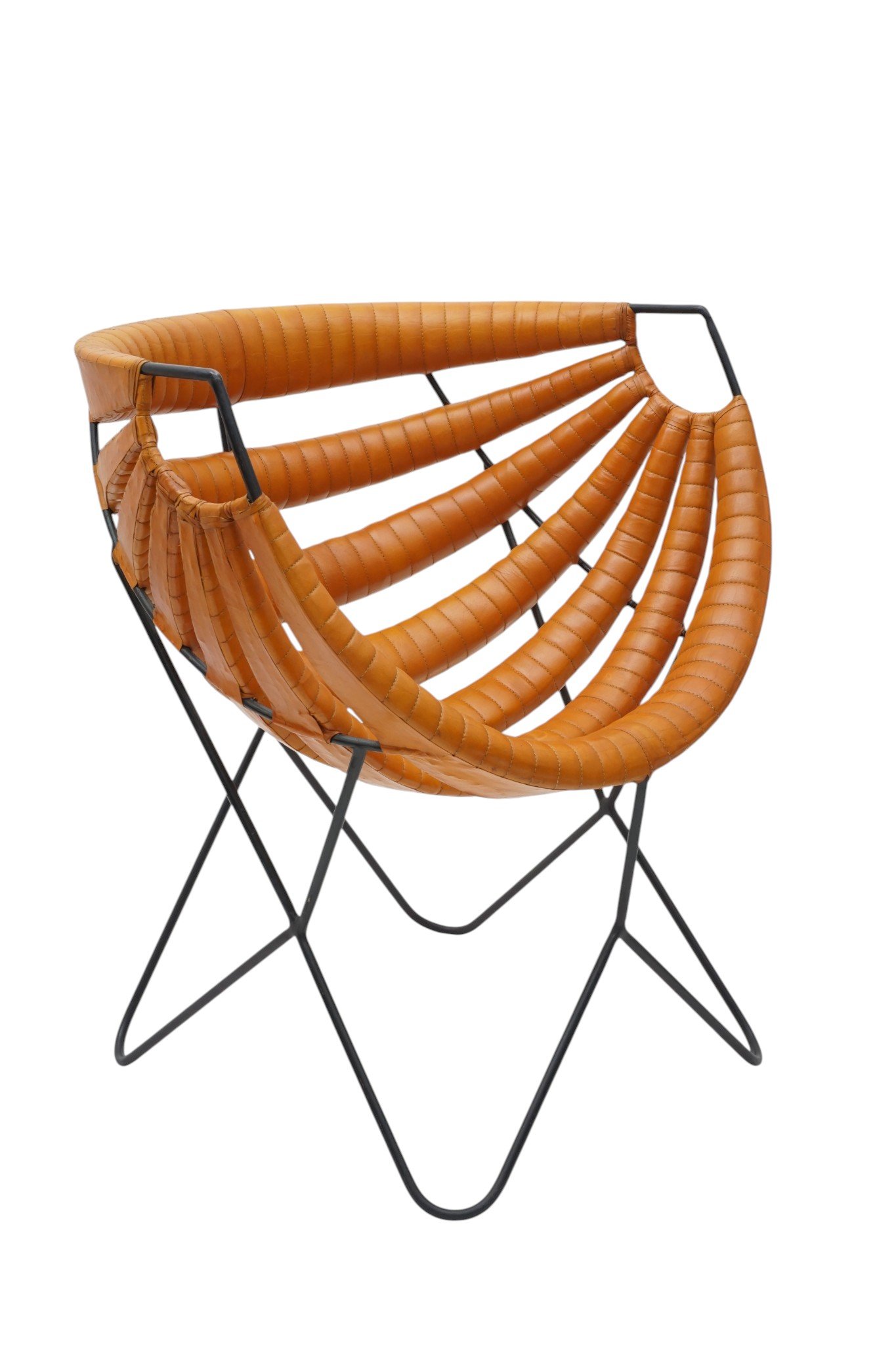 Luna Leather Butterfly Lounge Chair - Image 6
