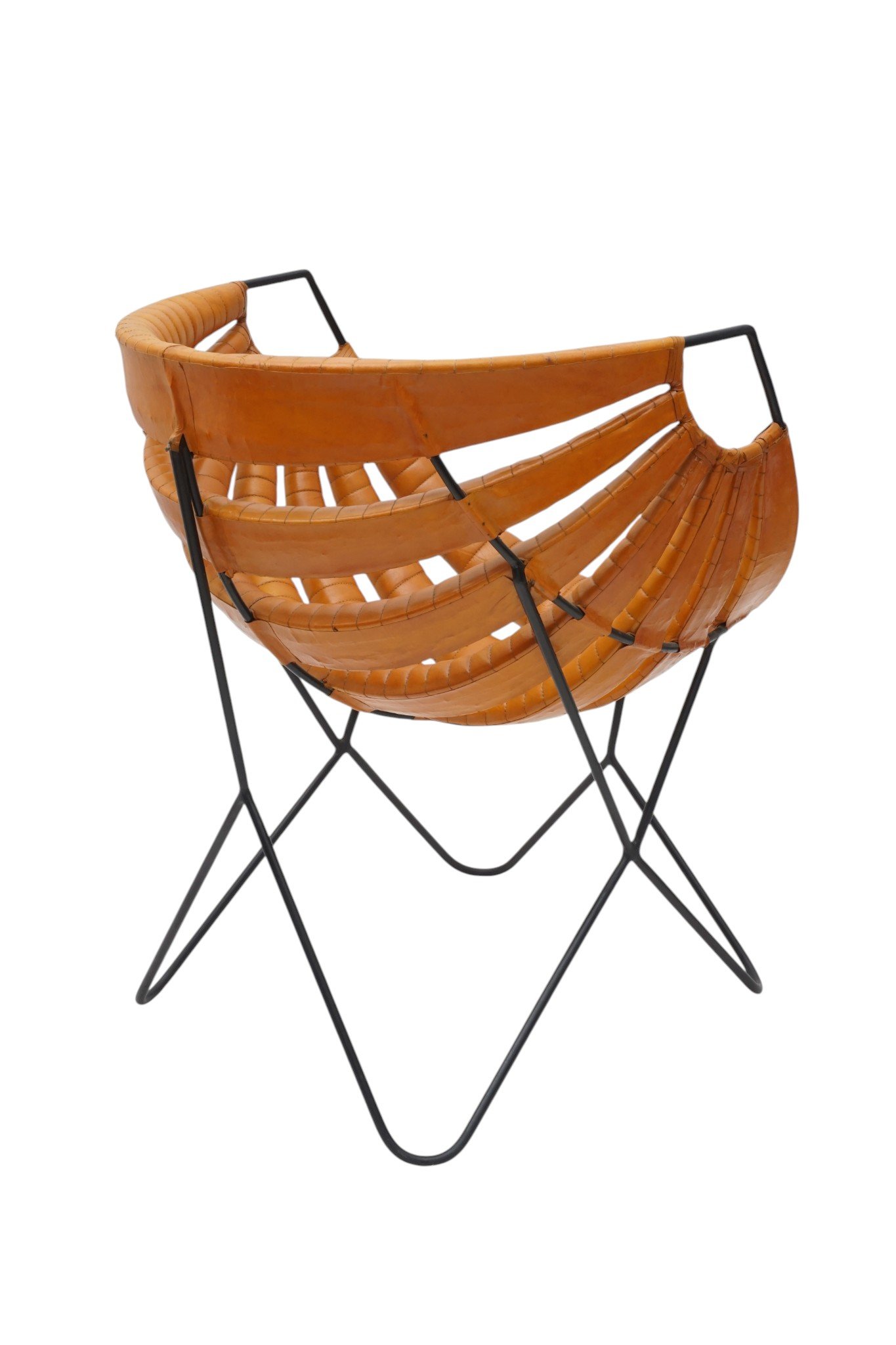 Luna Leather Butterfly Lounge Chair - Image 4