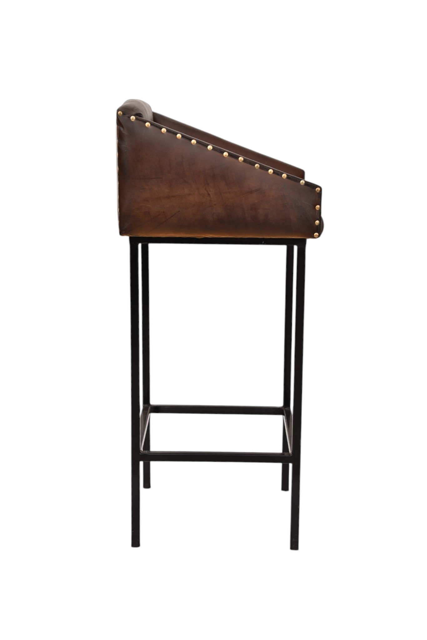 Premium Leather Bar Chair with Armrests - Image 4