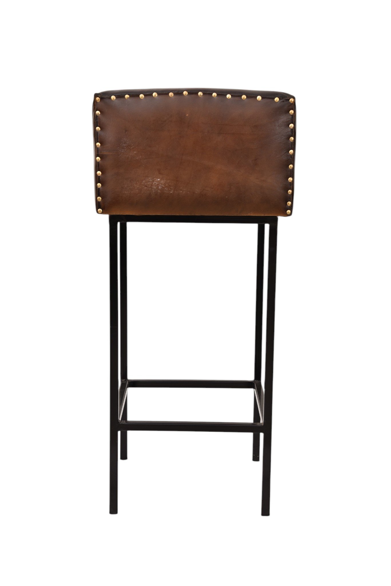 Premium Leather Bar Chair with Armrests - Image 3